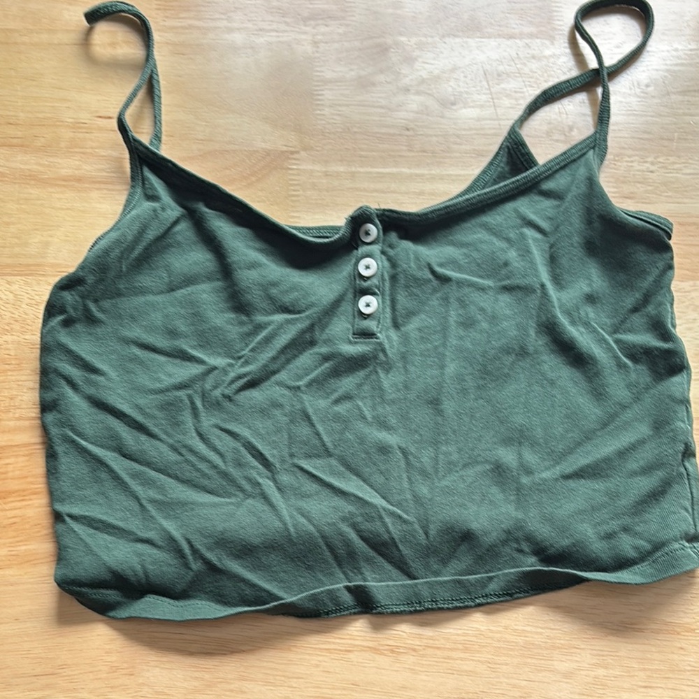 Offline by Aerie green crop tank top